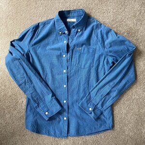 Hollister Men's M Blue Long-Sleeve Casual Shirt